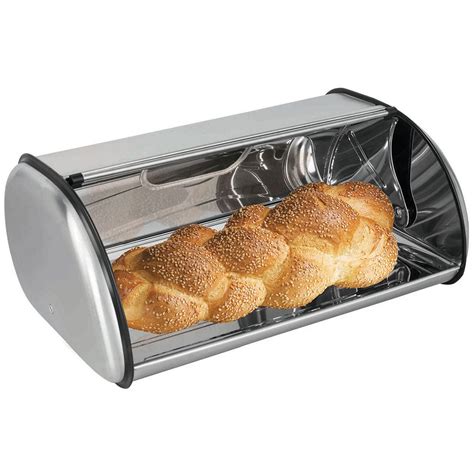 Home Basics Stainless Steel Bread Box 